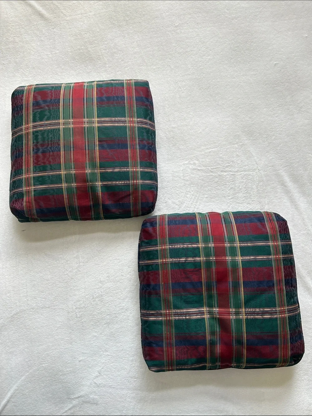 Plaid Throw Pillows -Red & Green